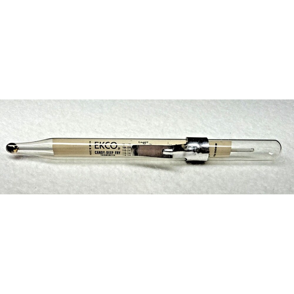 EKCO Candy Deep Fry Thermometer Vintage Glass Tube Germany Cooking Kitchen